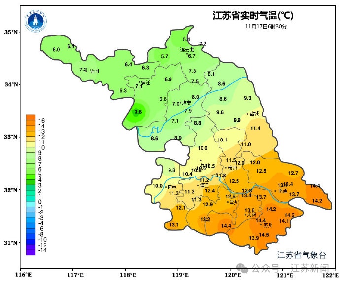 强冷空气来袭，阵风8级！江苏大风预警