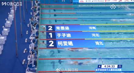 祝贺！于子迪400混金牌