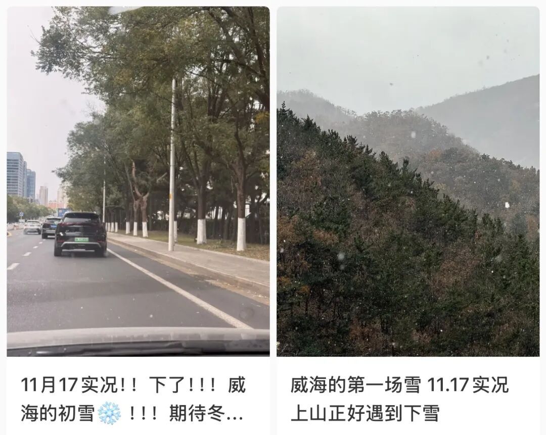 今天，山东迎来今冬第一场雪！