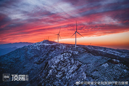 雪景晚霞同框的郑州有多浪漫
