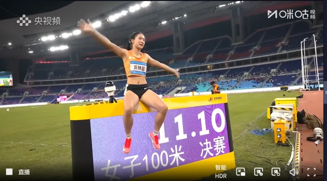 11秒10！宁波16岁“小孩姐”陈妤颉，全运会最年轻的百米女飞人！