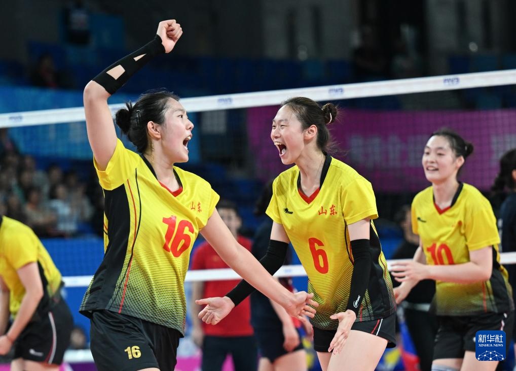 全运会女子20岁以下组1-4名半决赛：山东队胜江苏队