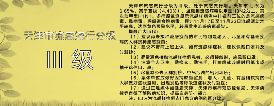天津流感预警又升级! 天津流感预警又升级!