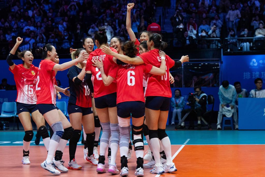 江苏队第二次夺得全运会女排成年组冠军