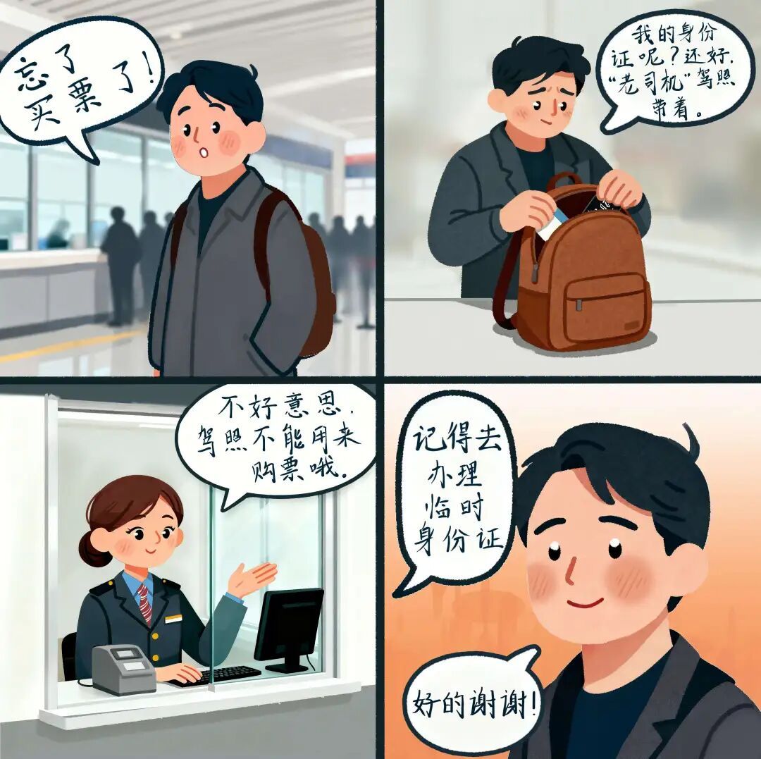 乘火车忘带身份证，可以用驾照买票吗？答案来啦——