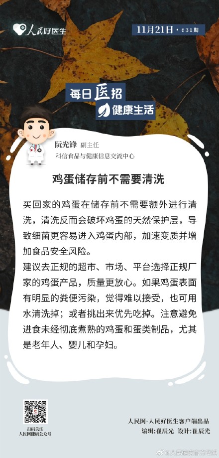 鸡蛋储存前不需要清洗