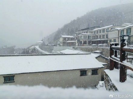 银装素裹,北京门头沟山区下雪了! 银装素裹,北京门头沟山区下雪了!