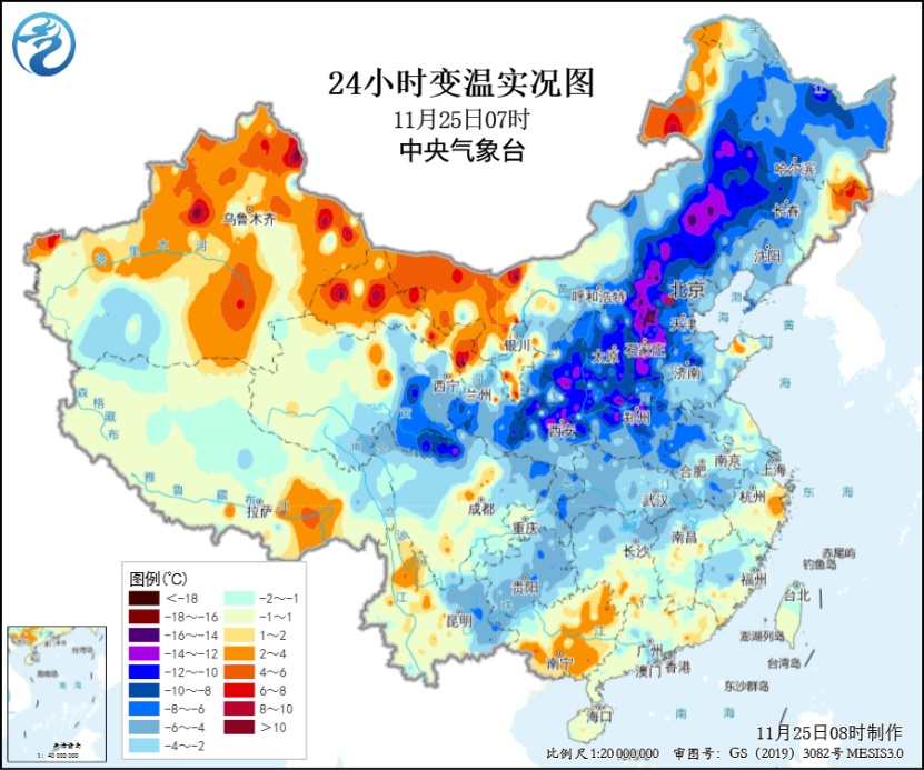 冷空气一波未平一波又起 &nbsp;大风蓝色预警持续发布中