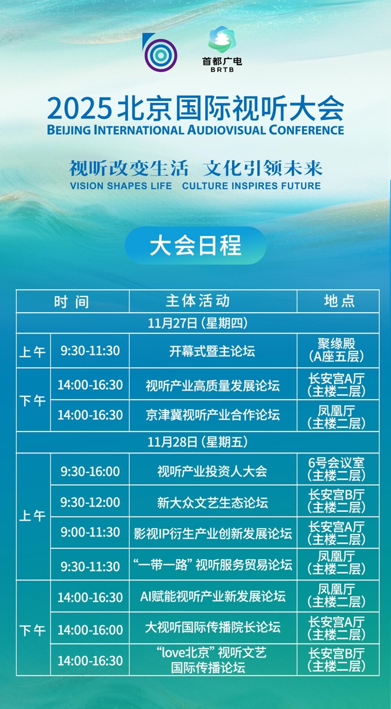 邀您报名！2025北京国际视听大会将于11月27日举行