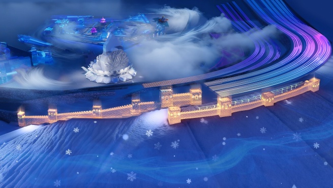 第二十七届哈尔滨冰雪大世界冰建施工开始 “万里长城”主题超级冰滑梯首先动工 第二十七届哈尔滨冰雪大世界冰建施工开始 “万里长城”主题超级冰滑梯首先动工