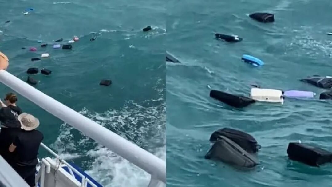 游客正在泰国渡轮上看风景，自己的行李却漂走了，网友：无人岛的资源就是这样来的