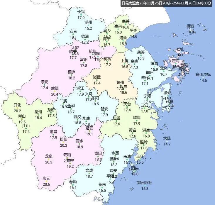 先降后升，-2℃和20℃反复横跳！浙江人，这两天当心“过山车”式气温变化