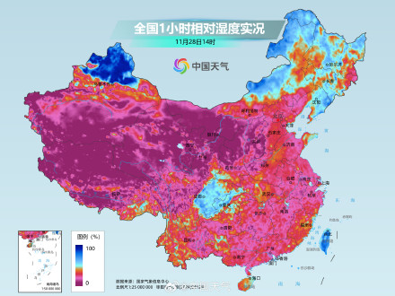 南方局地干燥程度同期少见