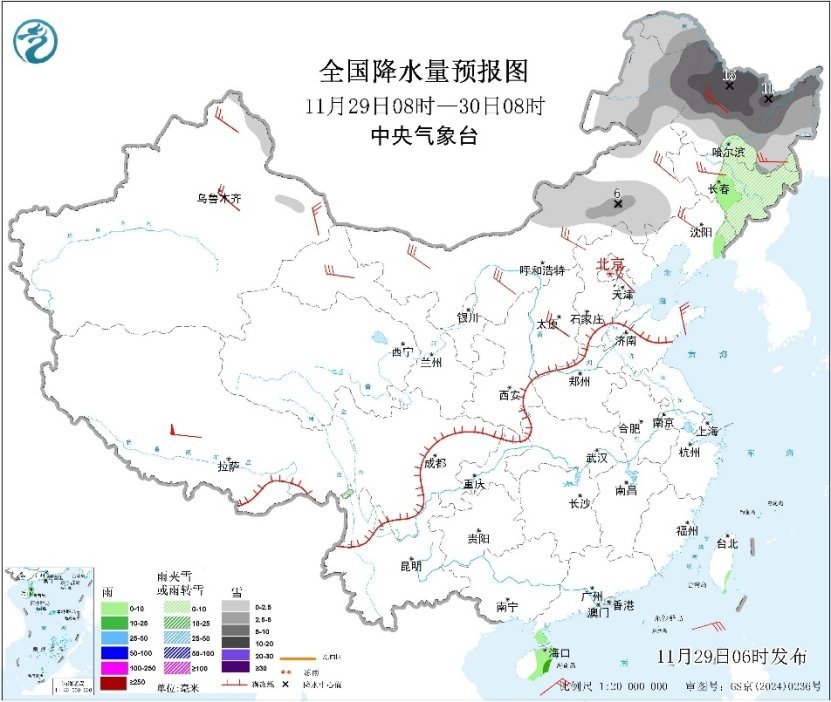 冷空气活跃北方气温将明显下降 南海部分海域风力较大