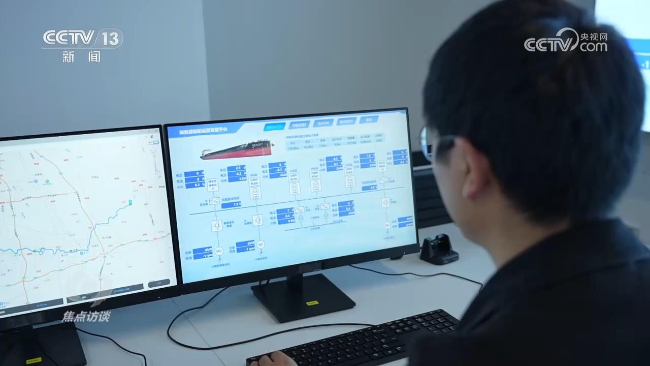 焦点访谈｜像电车一样换电池 新能源船舶“电”亮黄金水道