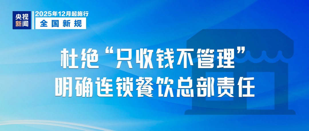 这些新规,12月起实施! 这些新规,12月起实施!