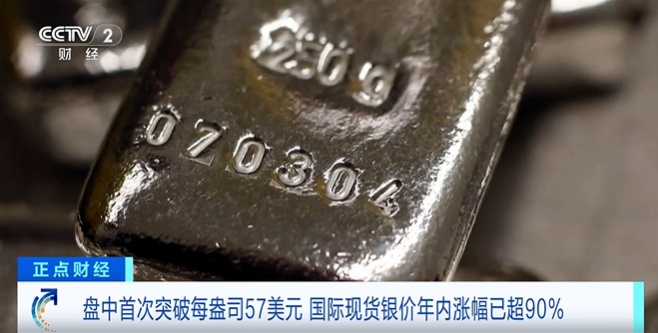 今年国际银价已上涨超90%，大幅跑赢黄金