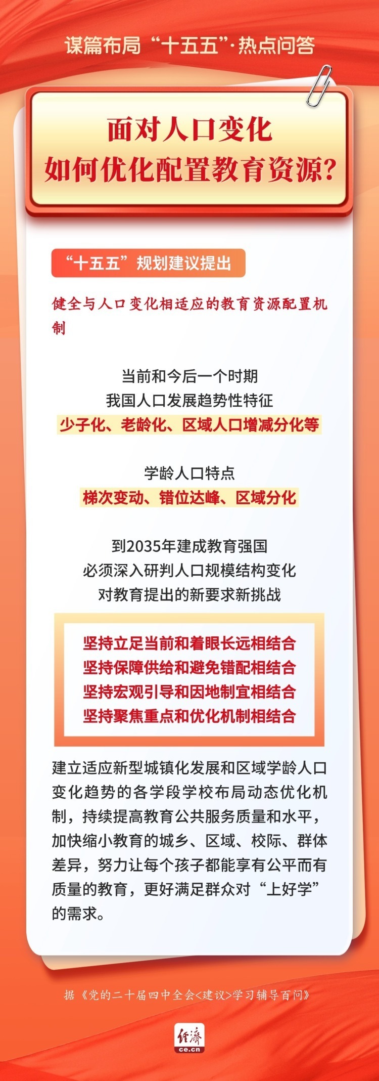 谋篇布局“十五五”·热点问答|面对人口变化，如何优化配置教育资源？