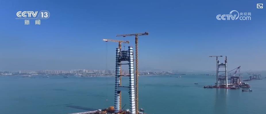 实现毫米级控制 厦金大桥厦门段主塔封顶