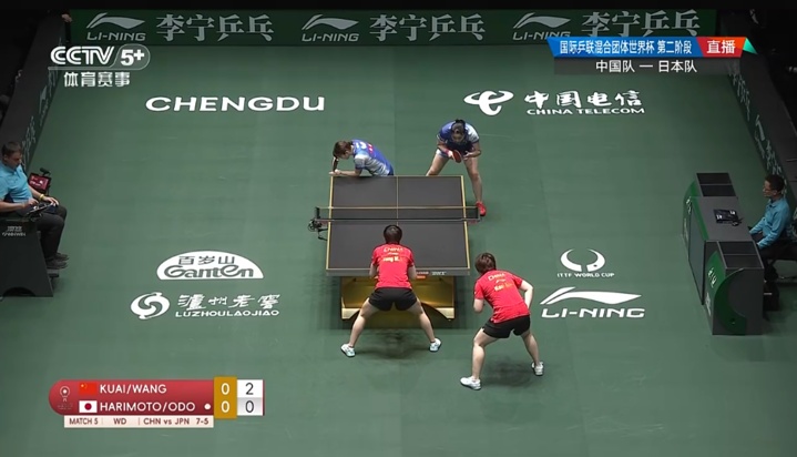 八连胜！混团世界杯中国队8比5战胜日本队