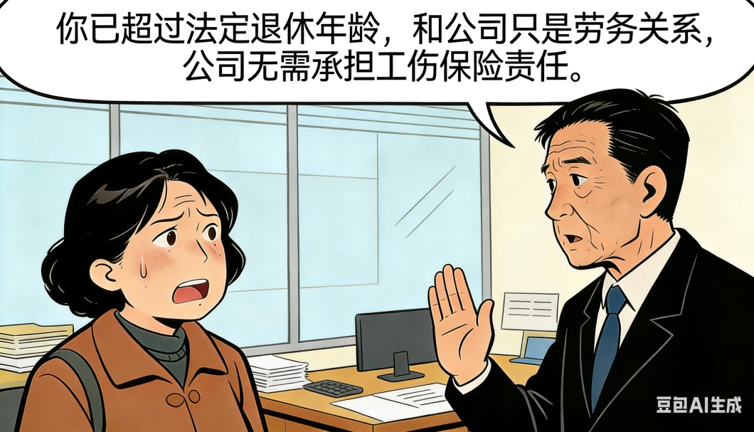 超龄女职工下班路上遇车祸，何以认定工伤？