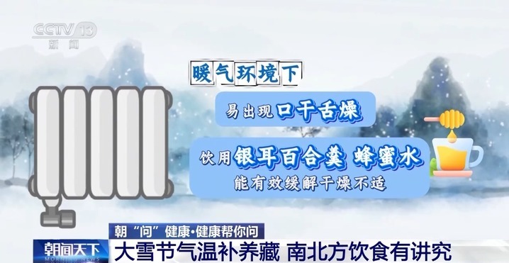 大雪节气如何温补养藏?南北方养生有讲究 大雪节气如何温补养藏?南北方养生有讲究