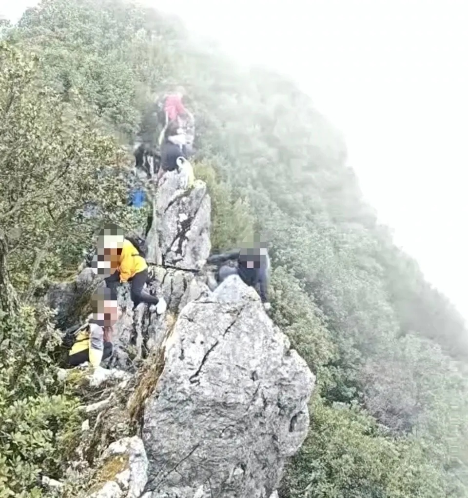 男子登山时玩手机摔下悬崖，疑似当事人称“福大命大，活着真好”，景区：涉事地点只允许远观，不允许攀登