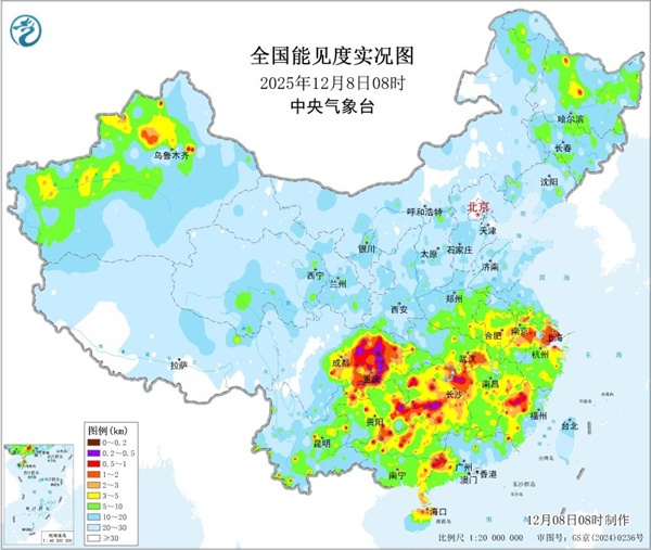 南方今晨局地出现特强浓雾 本周中后期寒潮驱散雾和霾