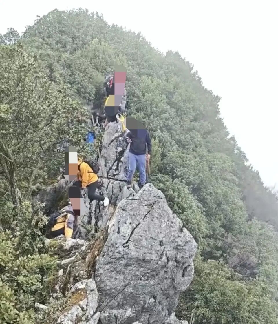 男子登山时玩手机摔下悬崖，后发朋友圈称“福大命大”！景区：涉事地点禁止攀爬
