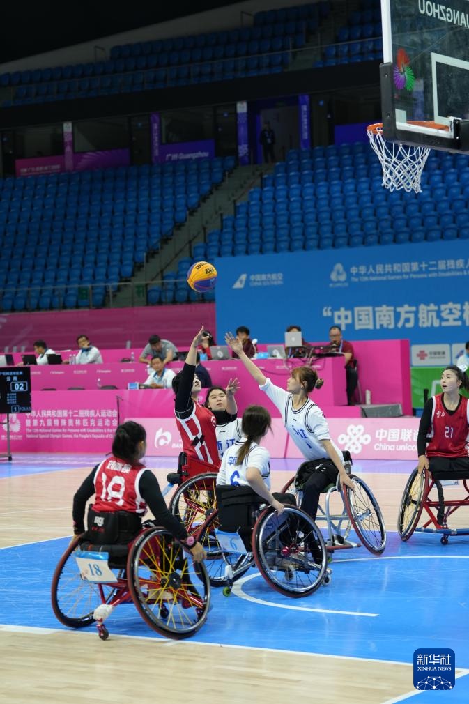 全国残特奥会女子三人轮椅篮球赛：云南队胜浙江队