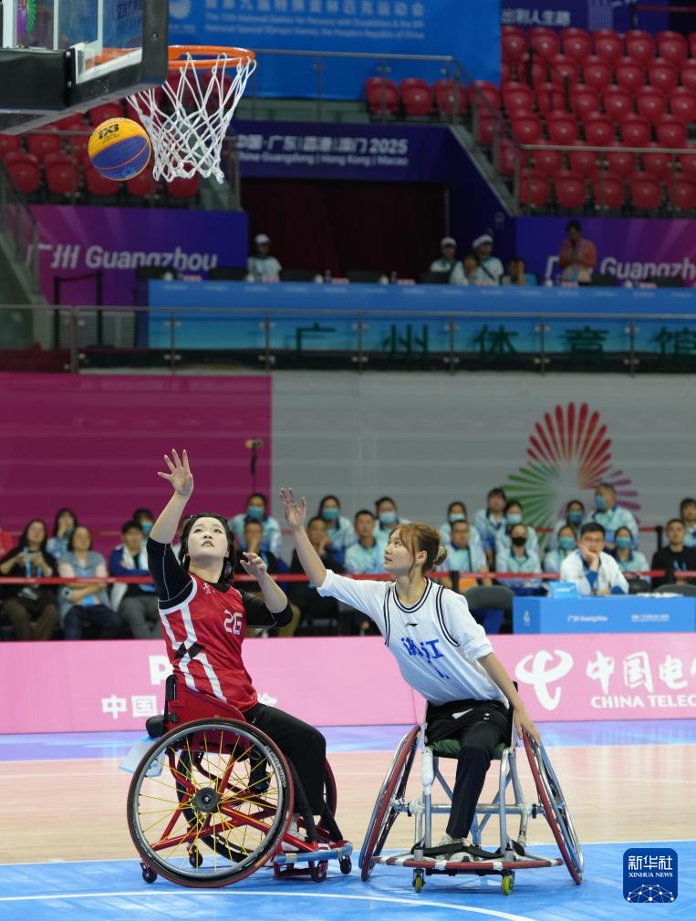 全国残特奥会女子三人轮椅篮球赛：云南队胜浙江队