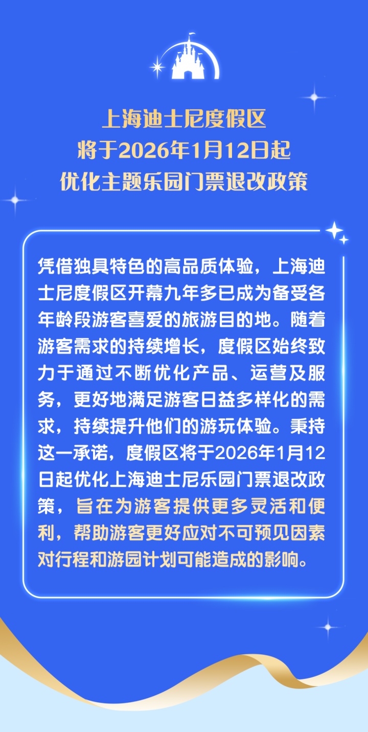 上海迪士尼重大政策调整，“阶梯式退票”