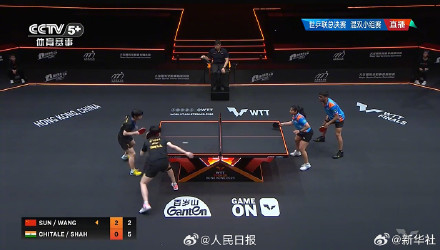 孙颖莎王楚钦WTT混双开门红 孙颖莎王楚钦WTT混双开门红
