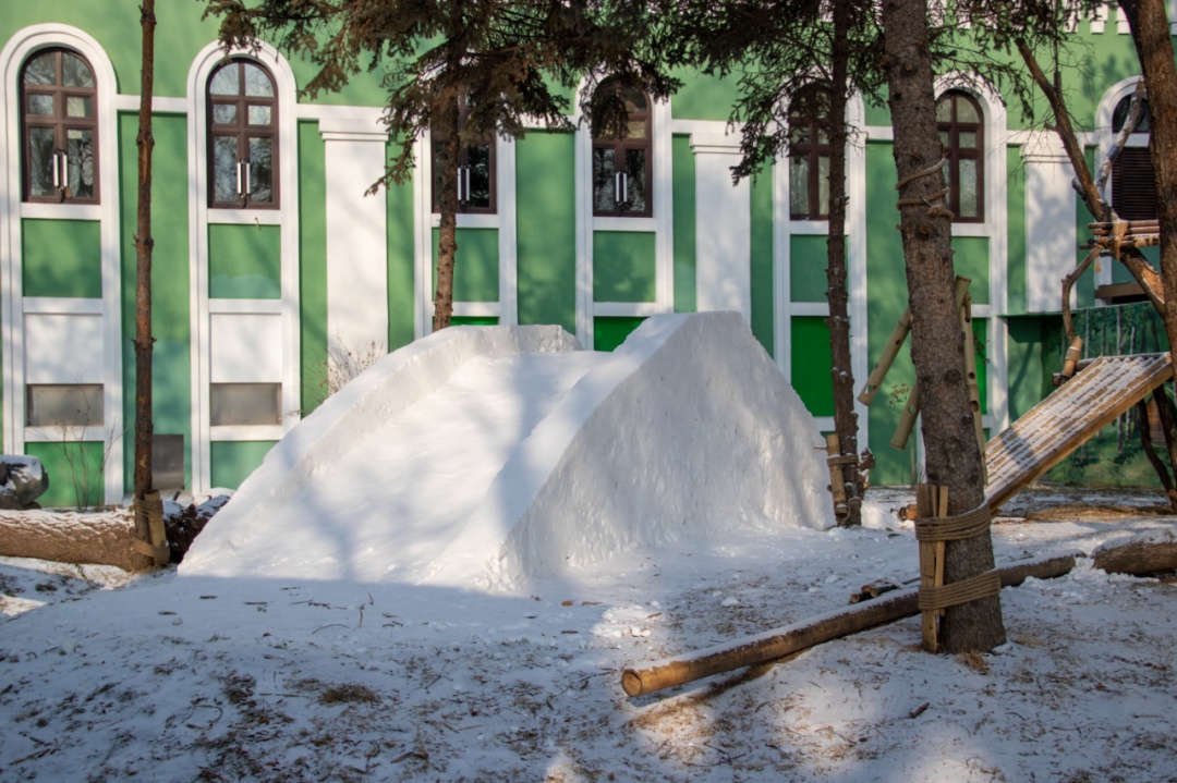 家里有这条件！太阳岛大熊猫专属雪滑梯扩建完成