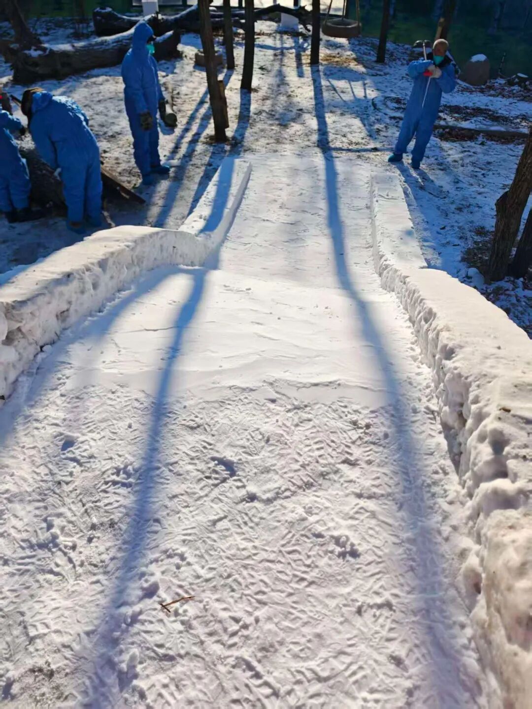 家里有这条件！太阳岛大熊猫专属雪滑梯扩建完成