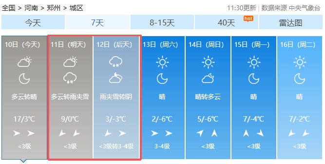 郑州“暴雪”变“雨夹雪”？期盼的初雪还能下吗