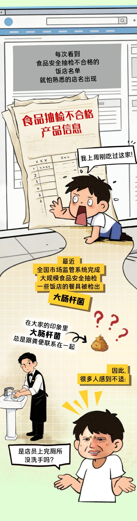 大肠杆菌为什么会出现在饭店餐具上