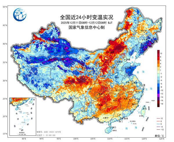 寒潮影响持续！局地降温将超12℃ 多地气温将创下半年来新低