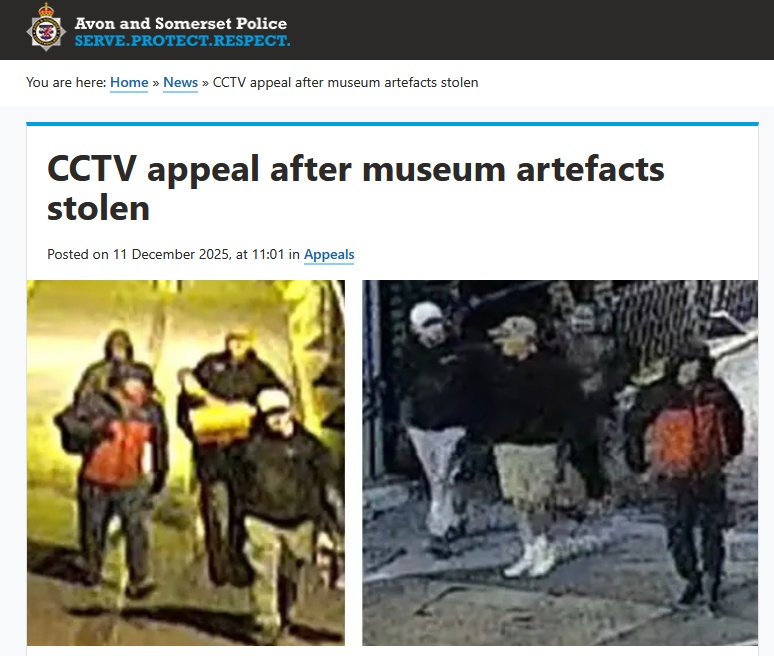 英国一博物馆被盗，4人凌晨盗走600多件藏品，监控画面曝光