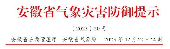 雨夹雪、小到中雪，局部大雪！安徽发布寒潮低温雨雪冰冻防御提示