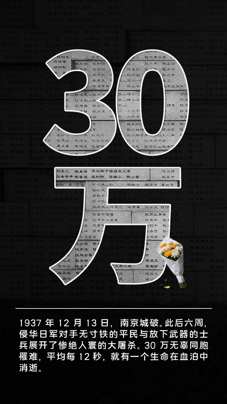 数字为证 山河为铭——南京大屠杀死难者国家公祭日