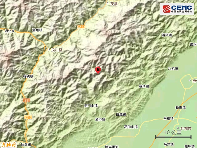 成都彭州3.9级地震,“一下子被摇醒了”,绵阳网友有震感 成都彭州3.9级地震,“一下子被摇醒了”,绵阳网友有震感