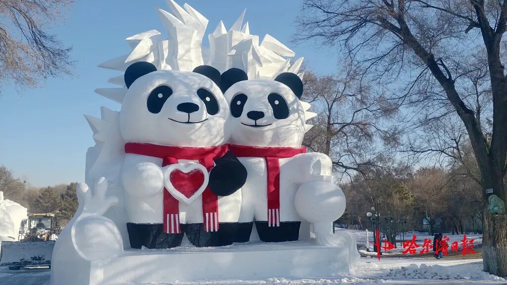 “魔丸”哪吒来了！太阳岛雪博会施工正酣，多个雪雕作品初露真容