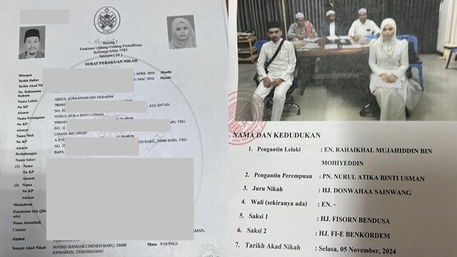 马来西亚女子同时跟两男子结婚,第一任丈夫妹妹揭发后被指控骚扰 马来西亚女子同时跟两男子结婚,第一任丈夫妹妹揭发后被指控骚扰