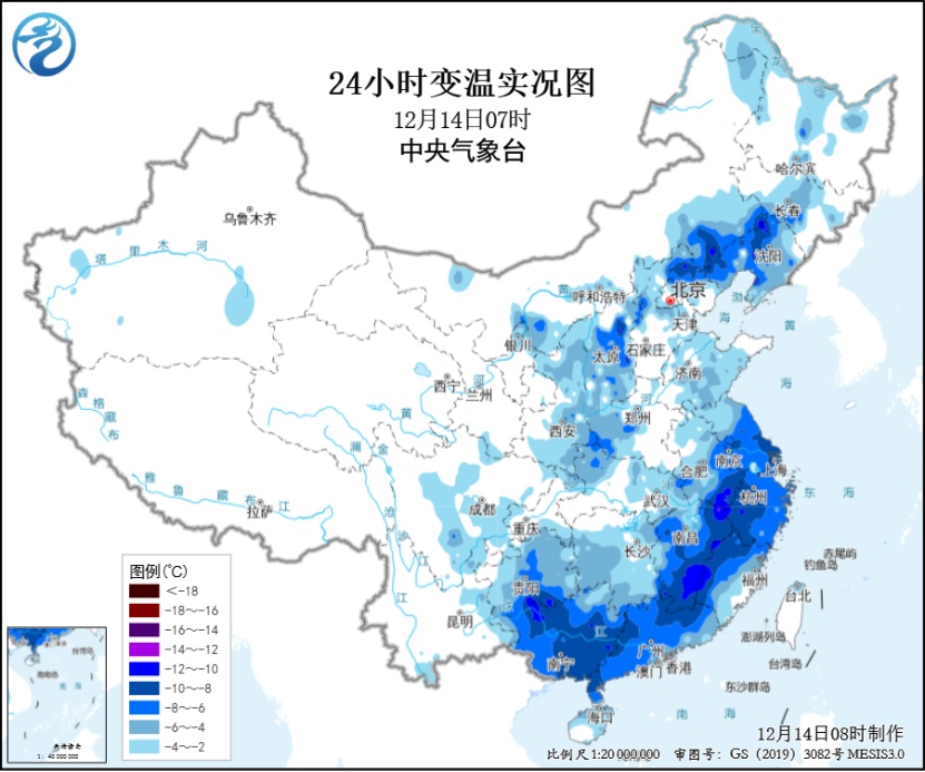 寒潮趋于结束！未来三天全国大部降水较少