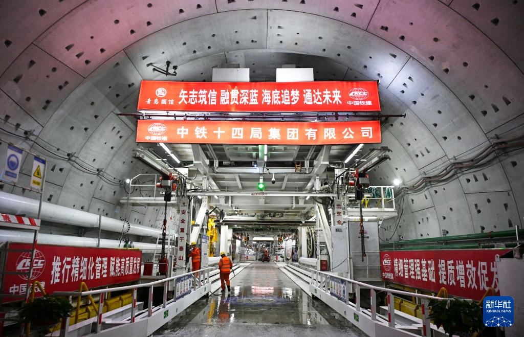 青岛胶州湾第二隧道盾构掘进突破3000米 青岛胶州湾第二隧道盾构掘进突破3000米