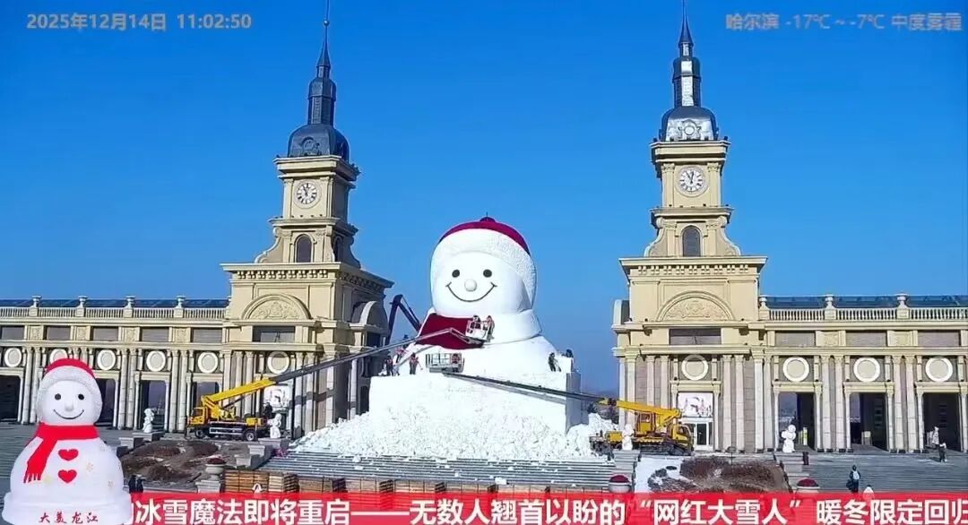 “网红大雪人”带着标志性微笑回来啦！