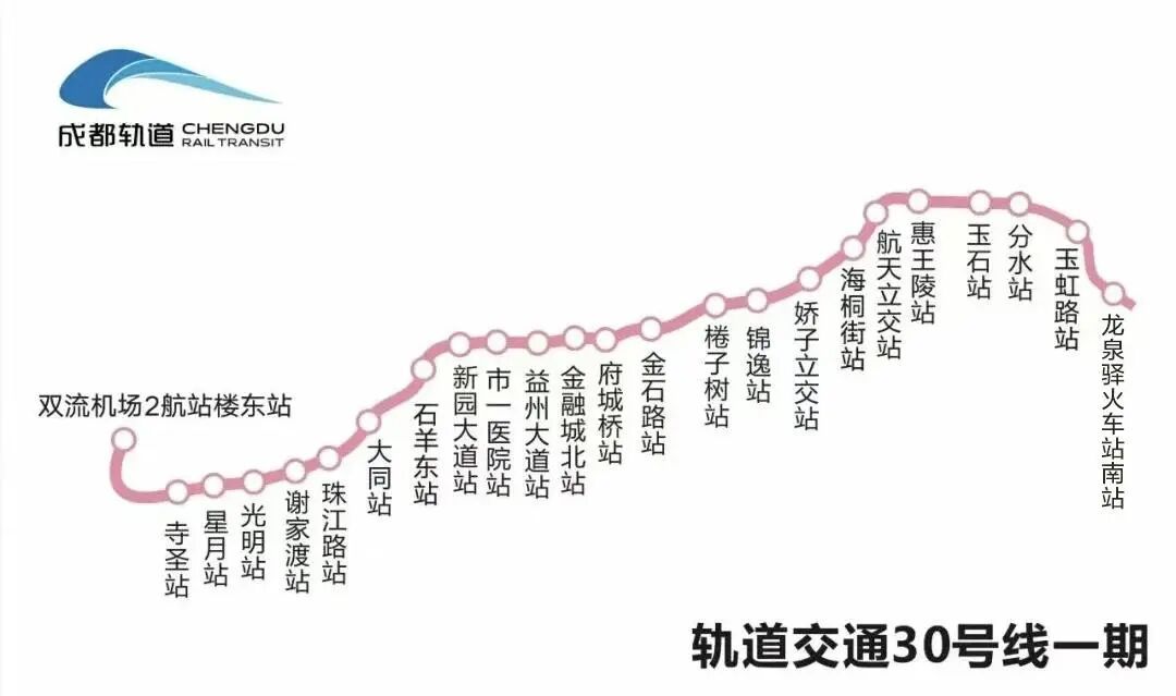 成都地铁13号线一期、30号线一期明起正式开通初期运营！