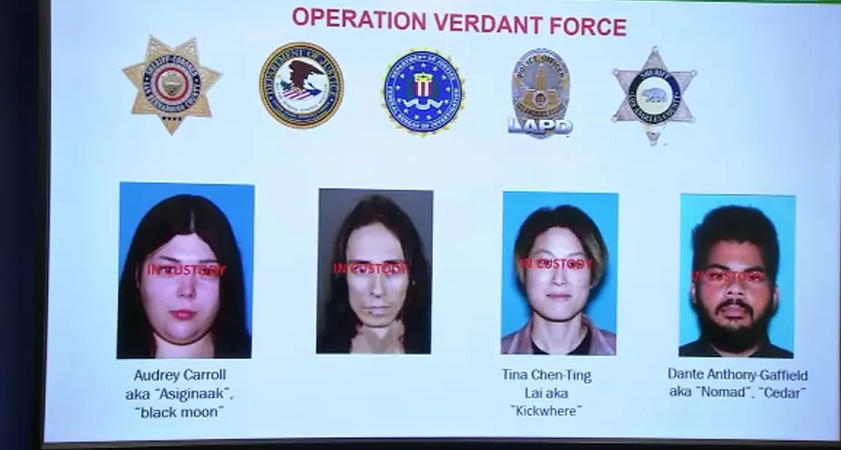 美国逮捕4名策划在加州实施爆炸袭击嫌疑人