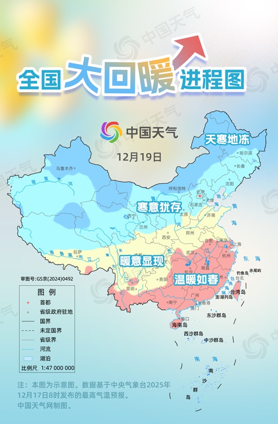 升温还会持续三天，全国大回暖进程图请查收